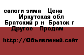 сапоги зима › Цена ­ 4 500 - Иркутская обл., Братский р-н, Братск г. Другое » Продам   